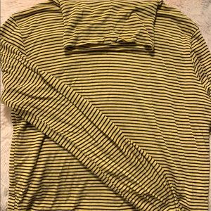 Mustard Striped Turtleneck